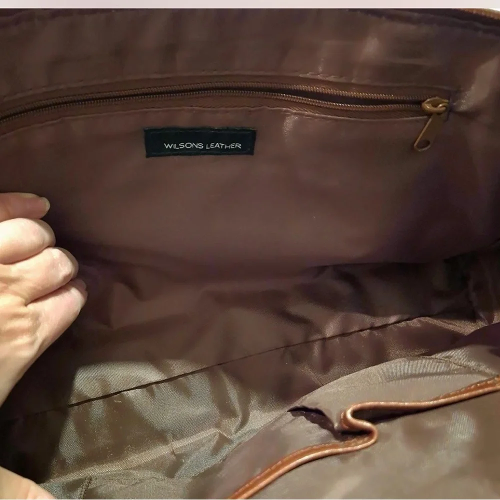 Wilson Leather bag Classic Brown Leather Shoulder dbag - Picture 4 of 7